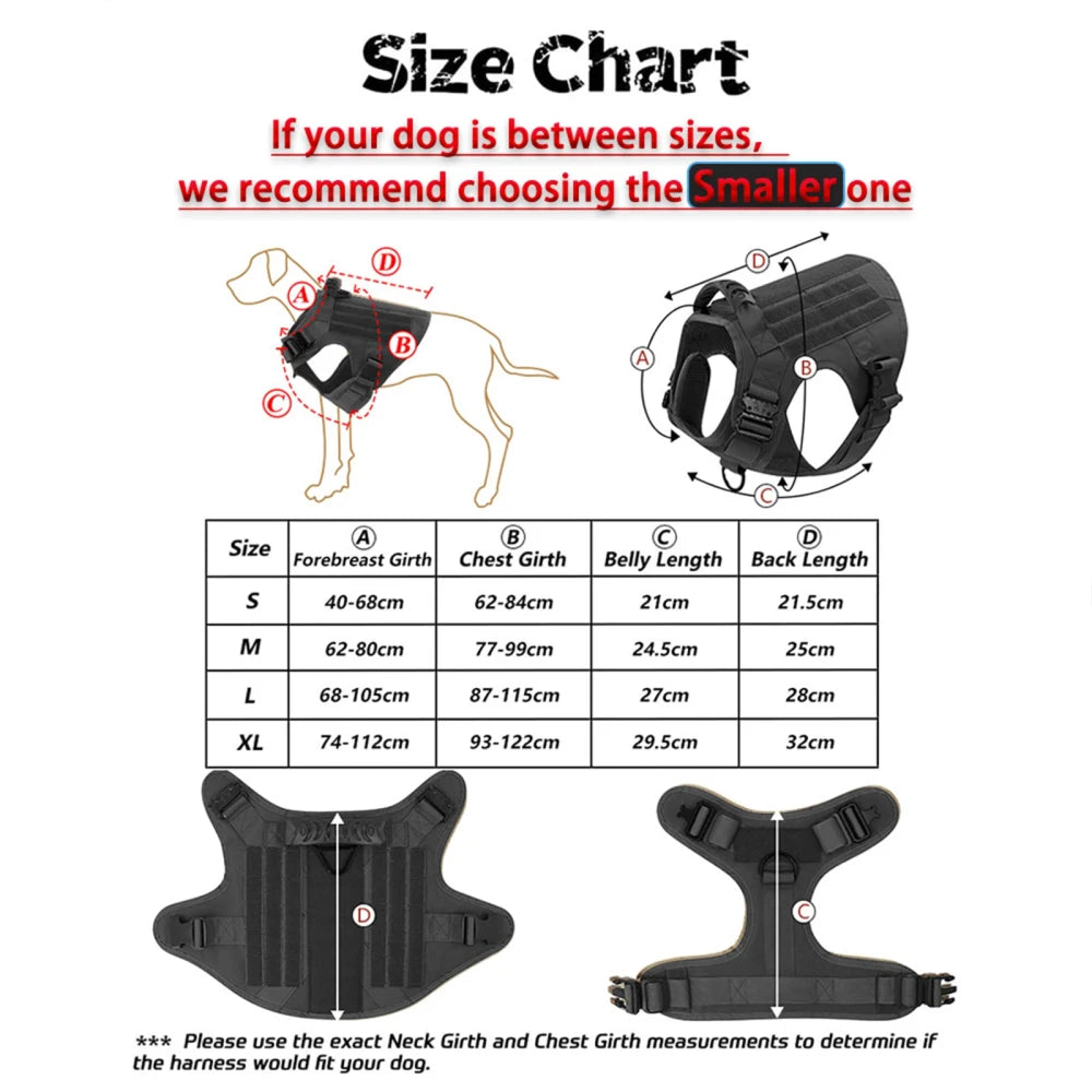 Tactical Dog Harness Set